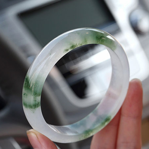 玉手镯女款天然正品翡翠色 浅绿冰种少女玉镯特价 手镯女玉镯子细