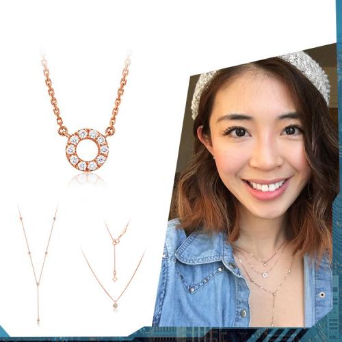 臻选 小心意-Y时代系列 18K金镶钻石项链/吊坠 U153271 40cm