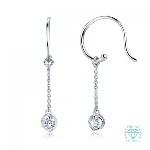 18K金钻石耳钉-珠光-耳饰耳坠耳环耳钉-正品