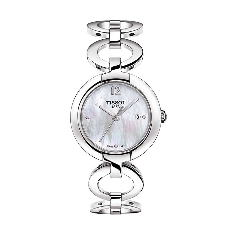 天梭(TISSOT)瑞士手表 粉彩系列石英表瑞士时尚钢带手表女T084.210.11.117.01