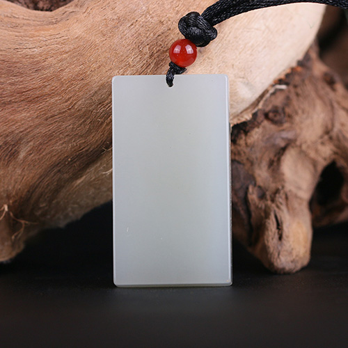 天然新疆和田玉平安无事牌吊坠男女款挂件正宗白玉佩