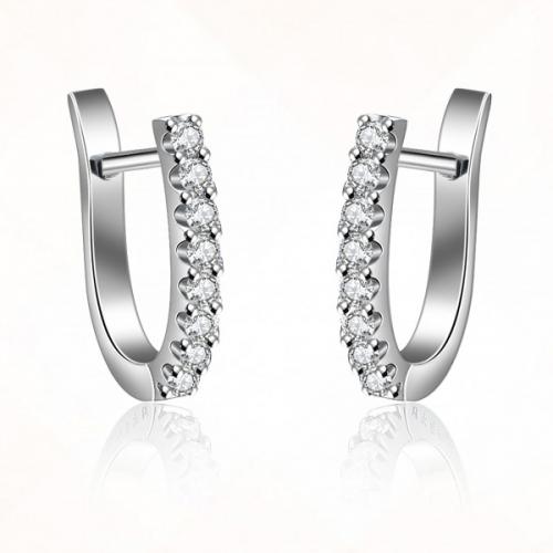 德西尔钻石耳环 正品18K白耳钉时尚个性求婚结婚耳钉女款