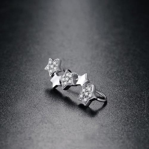 DESIRE德西尔珠宝 18K金钻石单只耳钉可爱星星耳钉盒装耳钉礼物
