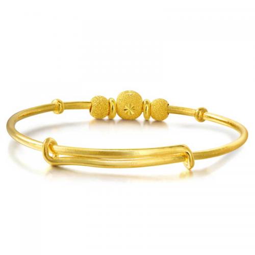 黄金手镯满月BB婴儿宝宝手镯儿童金镯子 31484K计价