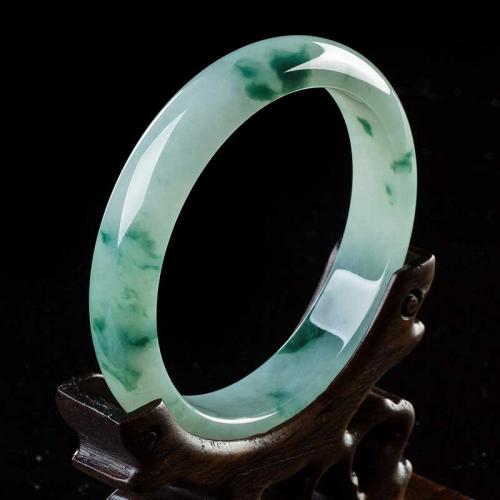 翡翠手镯冰种天然玉手镯女款缅甸珠宝玉器玉镯子a货证书