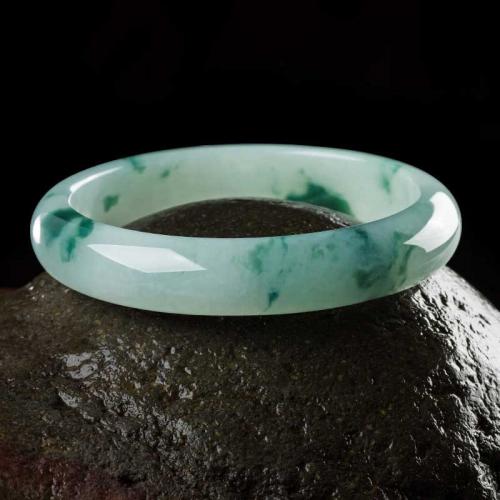 翡翠手镯冰种天然玉手镯女款缅甸珠宝玉器玉镯子a货证书