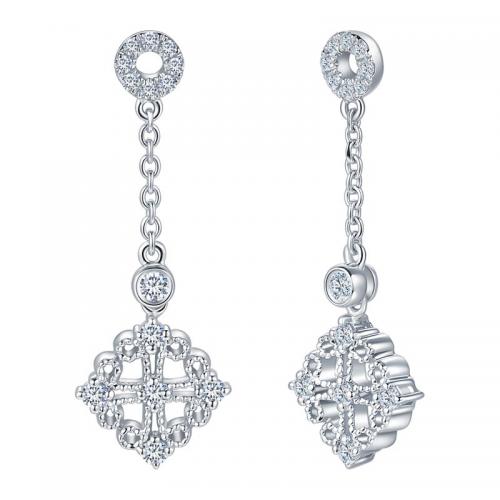 18K金钻石耳钉-花圃-耳环女款耳钉耳坠