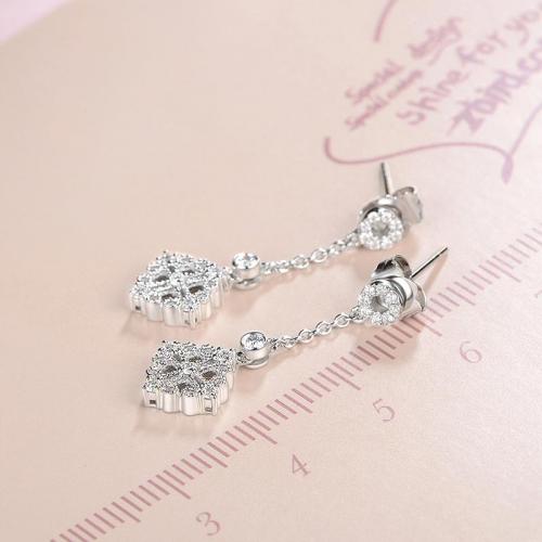 18K金钻石耳钉-花圃-耳环女款耳钉耳坠