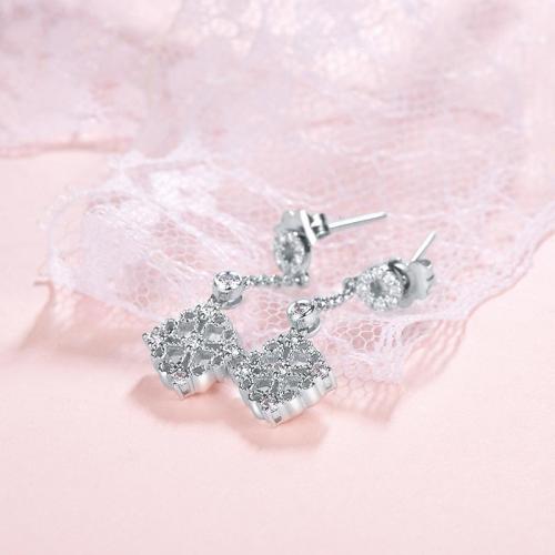 18K金钻石耳钉-花圃-耳环女款耳钉耳坠