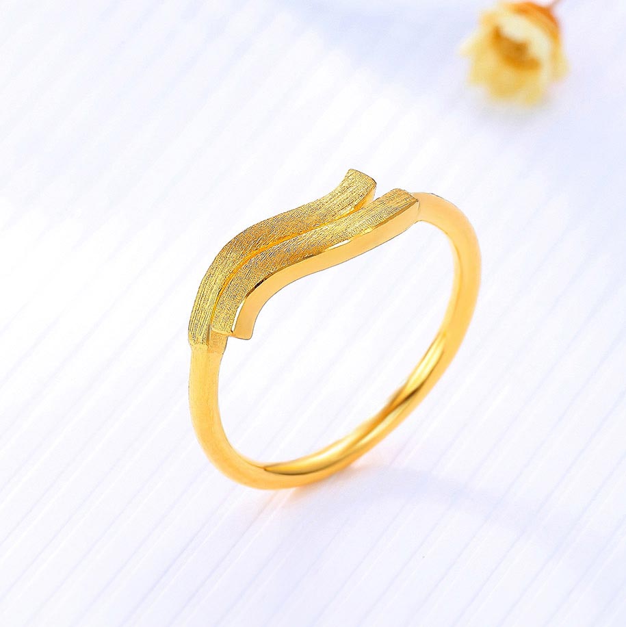 十二星座之风象星座——黄金戒指足金女戒活圈口