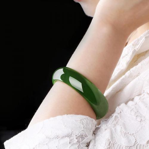 和田玉手镯新疆碧玉镯子女款正品天然玉石玉镯