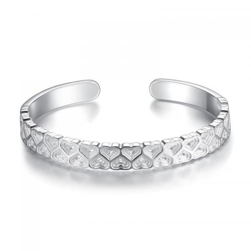 999纯银爱心手镯女韩版简约小清新首饰