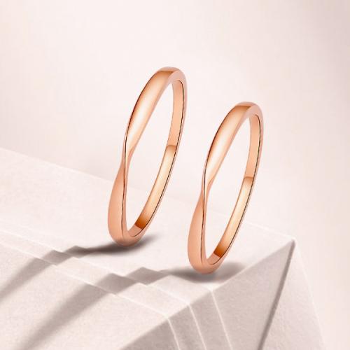 莫比乌斯环情侣戒指女日韩潮人925纯银对戒男尾戒小指素圈玫瑰金