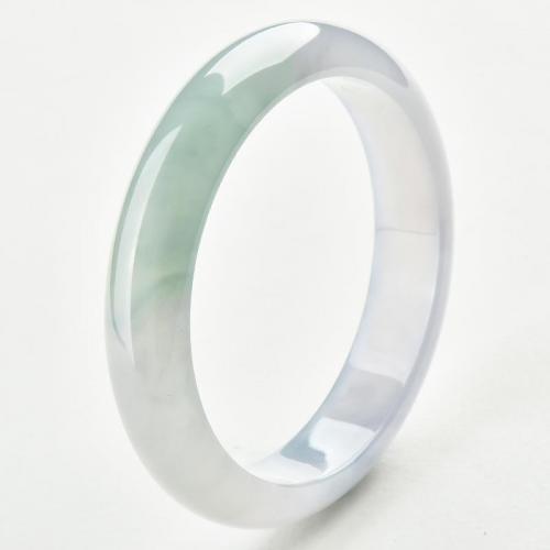 缅甸冰种紫罗兰翡翠手镯女款玉石春彩手镯玉镯A货