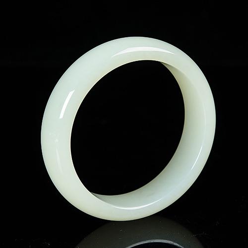 和田白玉玉腕手镯送妈妈 天然和田玉石腕饰玉环玉镯子