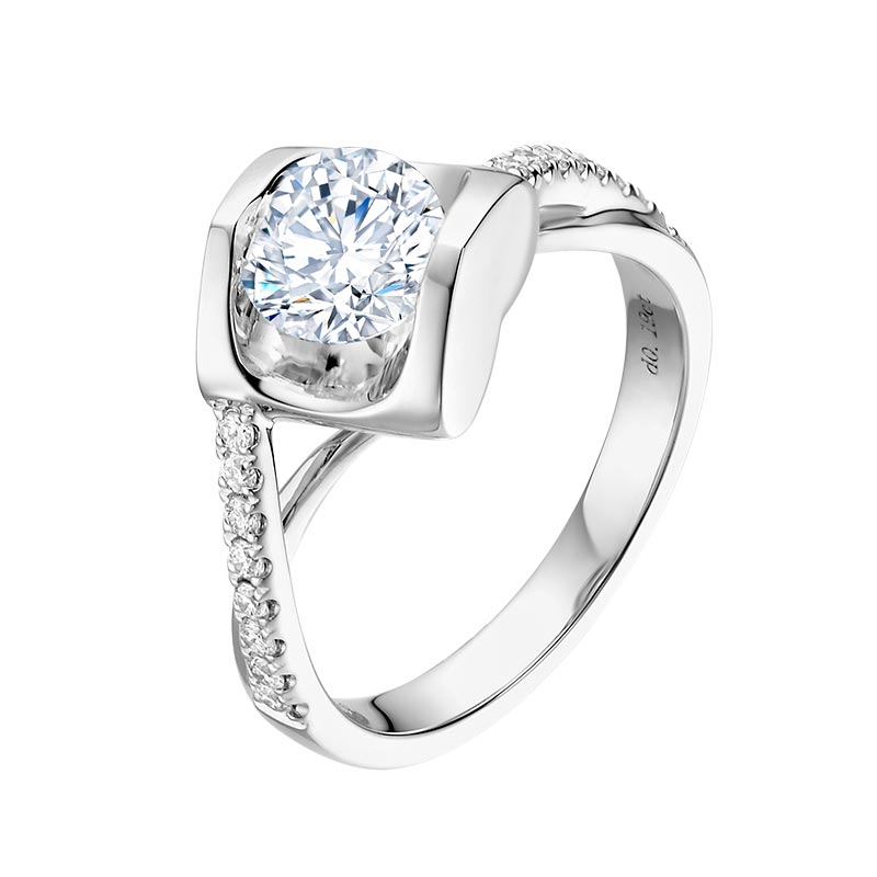 JUST YOU系列求婚订婚钻石戒指 耀世 50分 F色