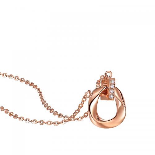 18K金结婚求婚钻石项链吊坠结婚求婚钻戒