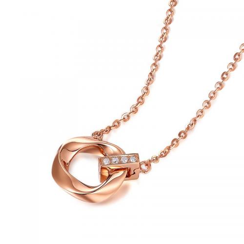 18K金结婚求婚钻石项链吊坠结婚求婚钻戒