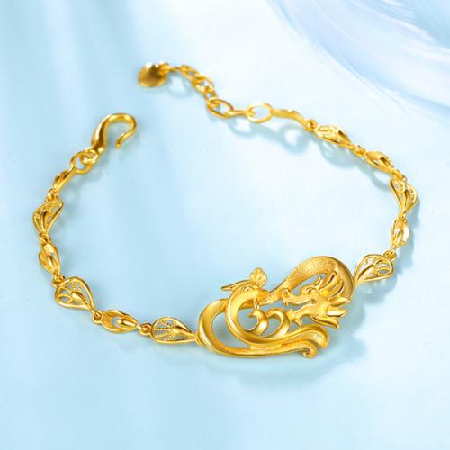 黄金手链足金结婚龙凤呈祥手镯婚庆饰品