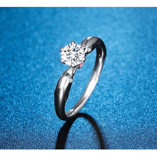18K金结婚求婚海豚钻石戒指定制白金铂金玫瑰金