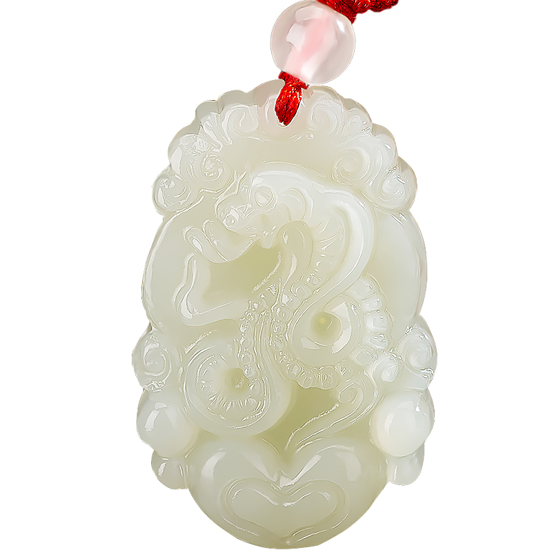 开光十二生肖和田玉吊坠女男辟邪护身属相男士项链属猪羊狗兔猴鼠