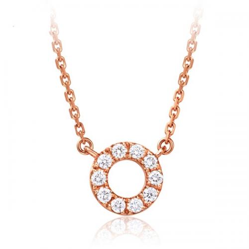 臻选 小心意-Y时代系列 18K金镶钻石项链/吊坠 U153271 40cm