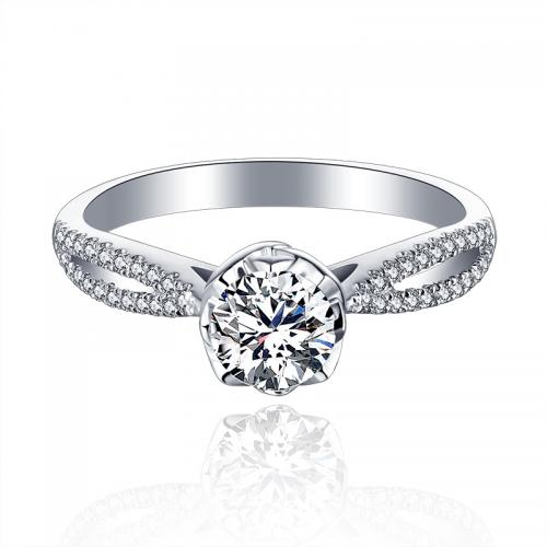 18k金钻石戒指结婚求婚情侣对戒铂金婚戒