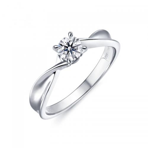 周生生Pt900铂金钻石戒指全爱钻婚嫁系列结婚钻戒女款