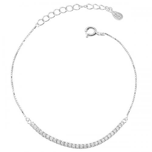 白18K金群镶钻石手链女款时尚优雅K金手链