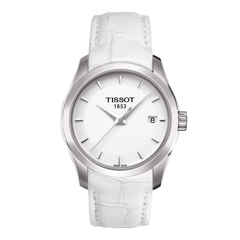 天梭(TISSOT)瑞士手表 库图系列皮带石英女士手表T035.210.16.011.00