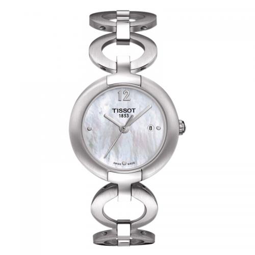 天梭(TISSOT)瑞士手表 粉彩系列石英表瑞士时尚钢带手表女T084.210.11.117.01