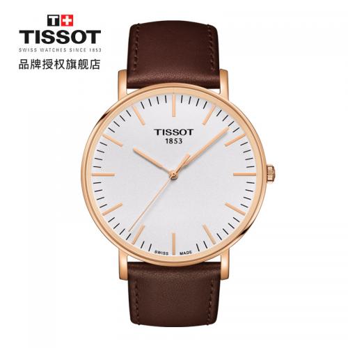 天梭(TISSOT)瑞士手表 魅时系列皮带石英男士手表T109.610.36.031.00
