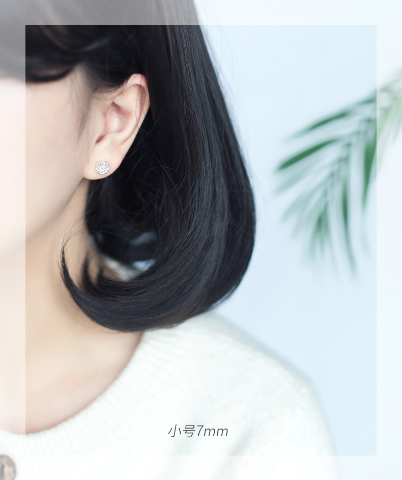 男女士绕丝小耳钉7mm