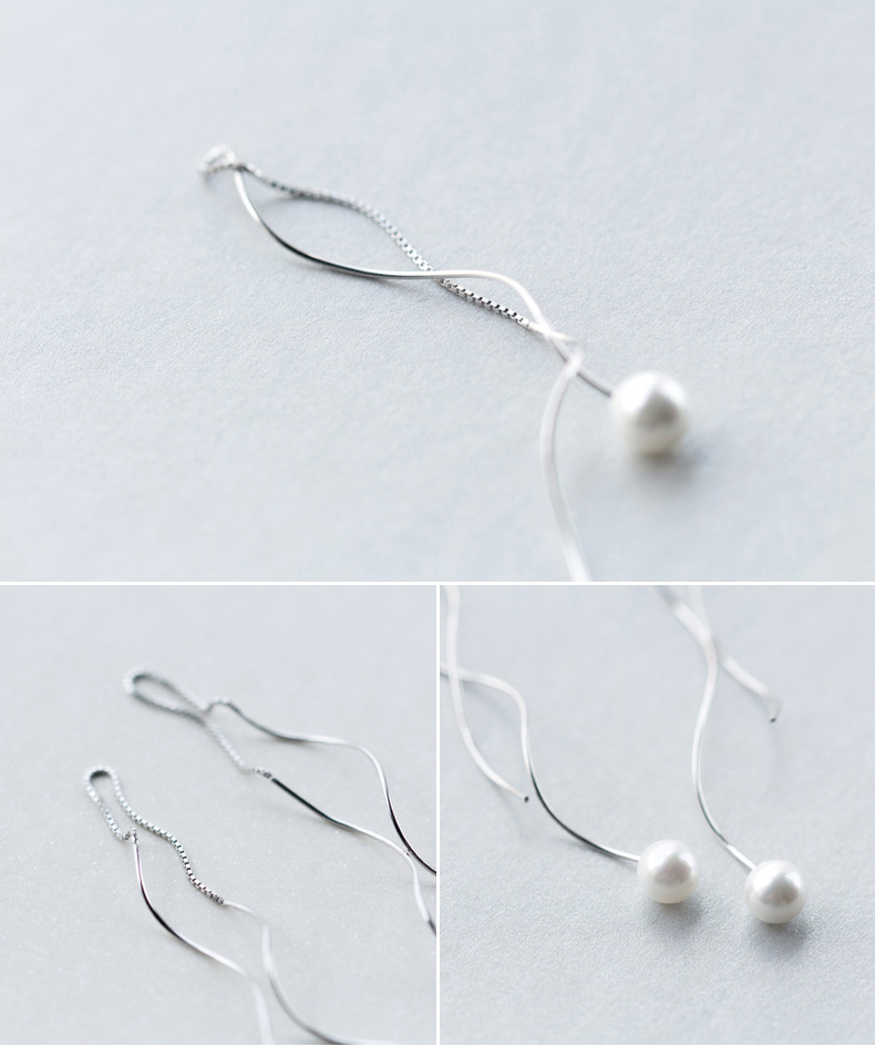 韩版甜美贝珠珍珠耳环实物展示