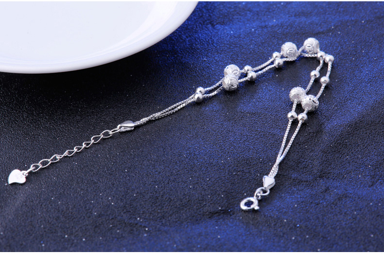 日韩版925纯银转运珠手链