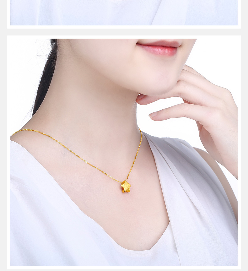 3d硬金星星挂件转运珠模特佩戴图