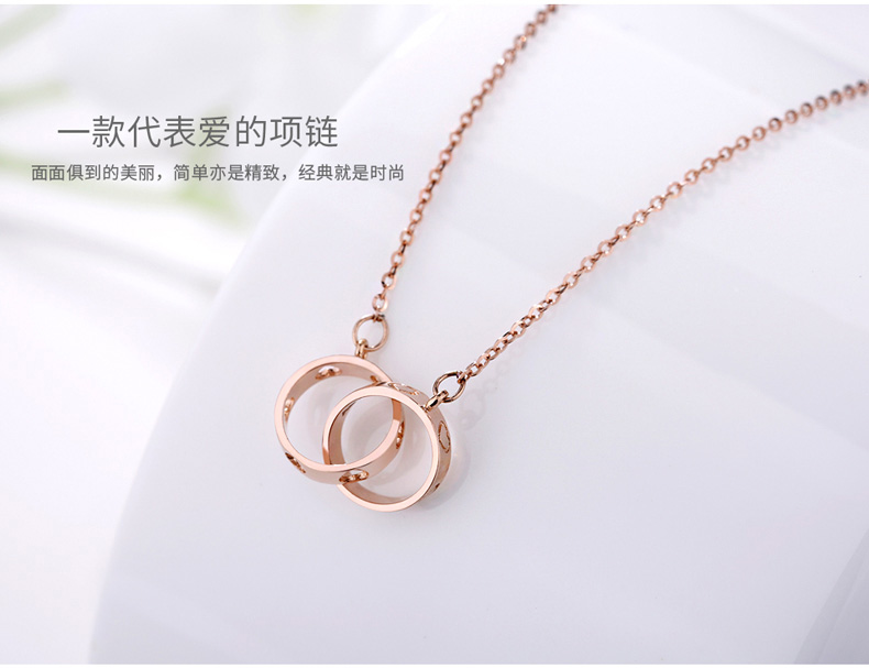 18K黄金玫瑰金项链