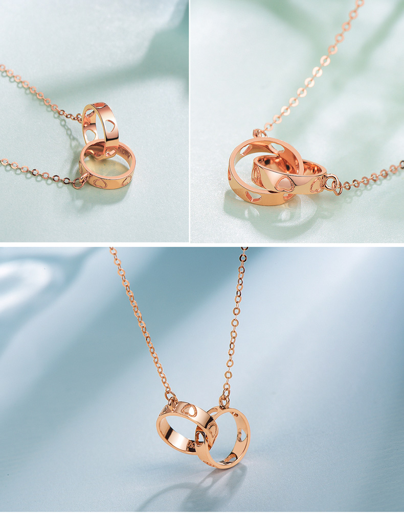 18K黄金玫瑰金彩金项链详情