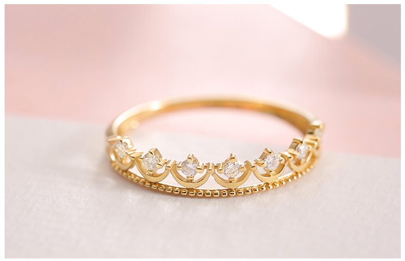 14K金戒指女指环