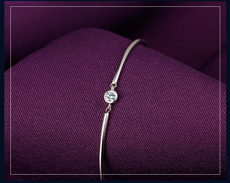 18K白金钻石手链