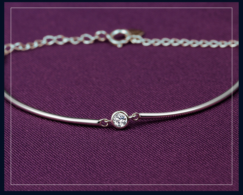 18K金钻石手链详情图