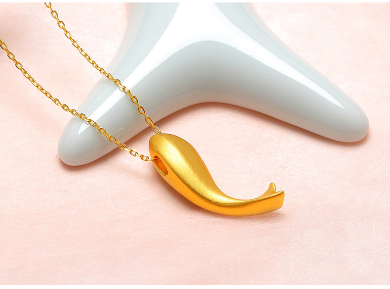 999足金小鱼项链