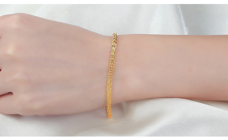 18k金手链黄金手链正品