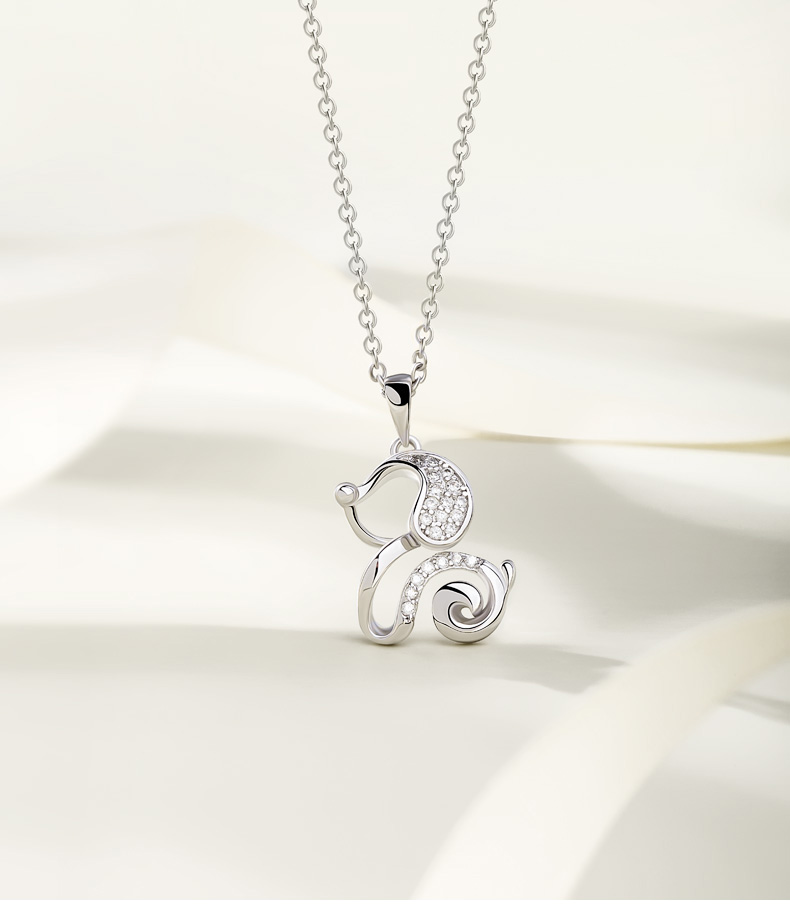 韩国气质吊坠银项链