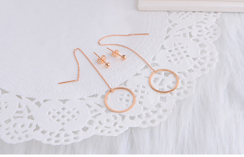 个性时尚玫瑰金耳饰女款