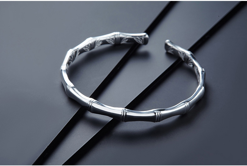 竹报平安银手镯