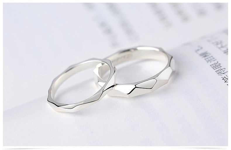 日韩简约活口男女对戒