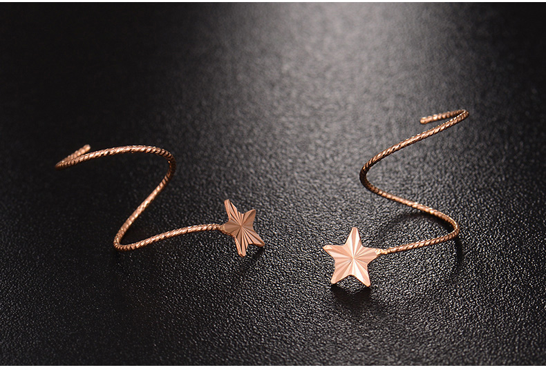 18K金耳钉玫瑰金