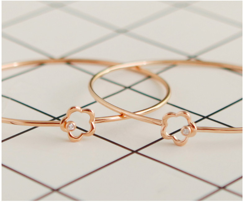 黄金花形手链女款