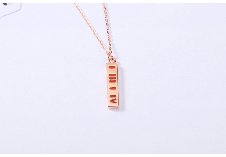 18k金一生一世黄金彩金时尚玫瑰金项链